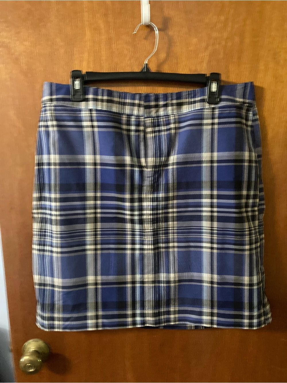 Bass Blue and White Plaid Mini Skirt